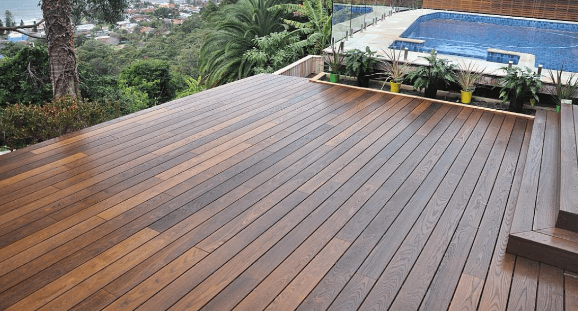 Thermowood dış budak ağacı deck
